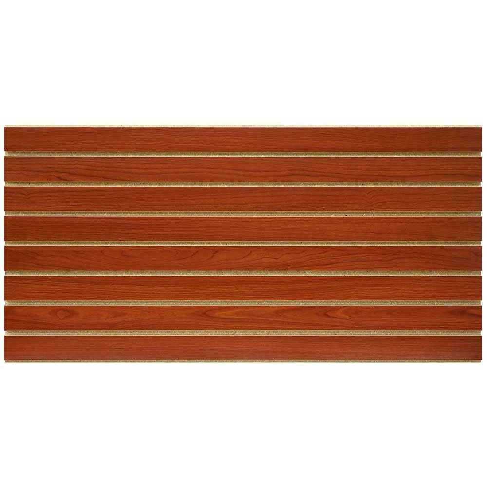 GarageEscape 2 ft. x 4 ft. Cherry Slatwall Easy Panel - Cheap Fitting