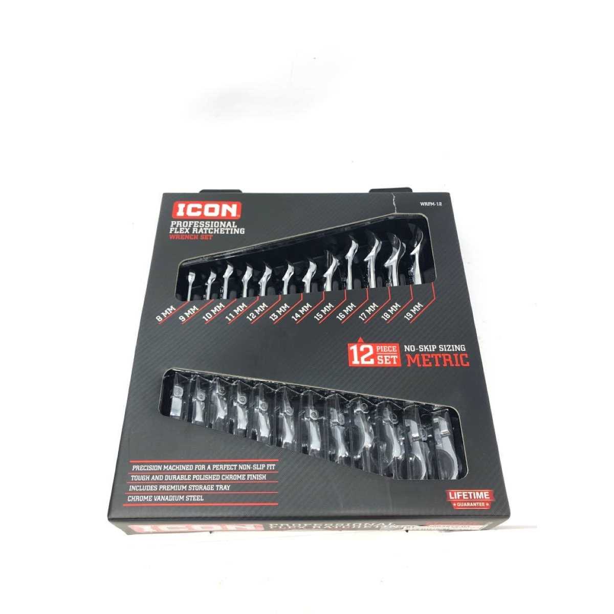 Icon Metric Professional Flex Ratcheting Wrench Set - Cheap Fitting