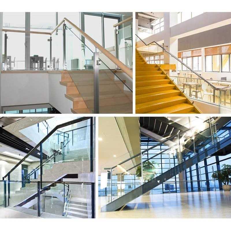 tonchean Glass Clamps 8Pcs 1.8 Heavy Duty Square Glass Bracket Clamp Stainless Steel 316 Adjustable Glass Clips Kit with Rubber Ga - Cheap Fitting