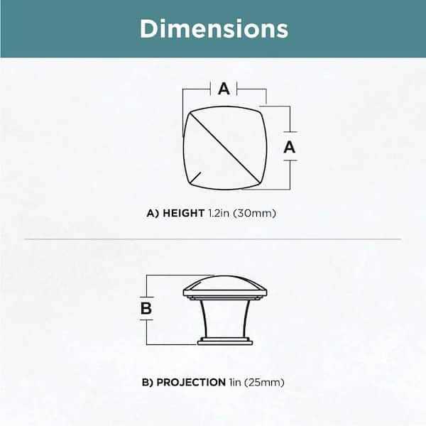 Liberty Essentials 1-1/4 in. Matte Black Square Cabinet Knob P35596C-FB-B2 - Cheap Fitting