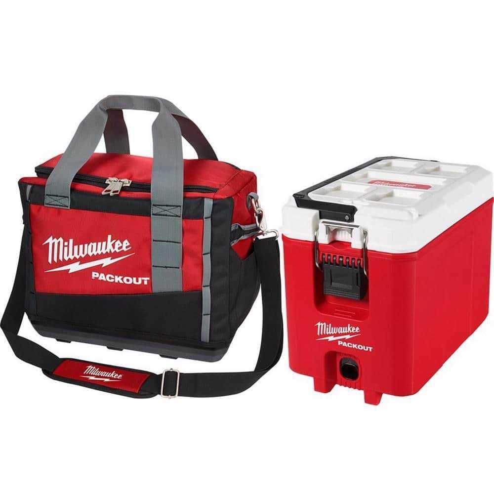 Milwaukee 15 in. PACKOUT Tool Bag with 16 Qt. Cooler - Cheap Fitting