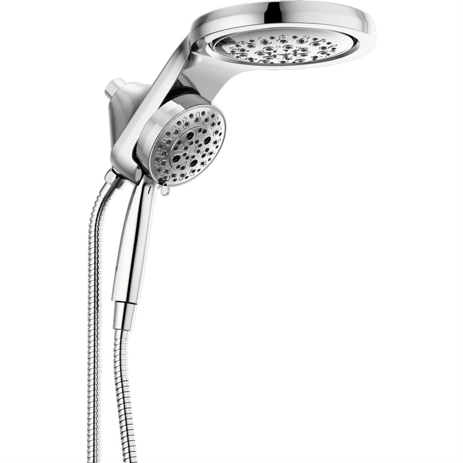 Delta Universal Showering HydroRain H2Okinetic 5-Setting Two-in-One Shower Head - Cheap Fitting
