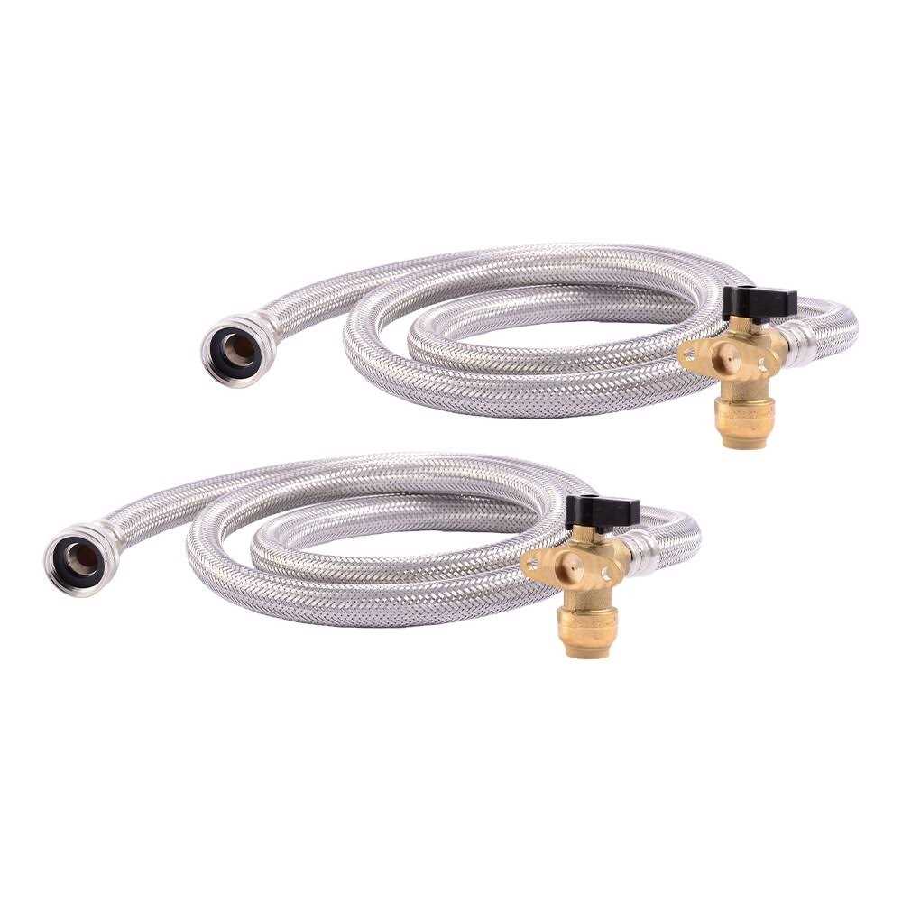 SharkBite 1/2 in. Push-to-Connect x 3/4 in. FHT Brass Washing Machine Installation Kit - Cheap Fitting