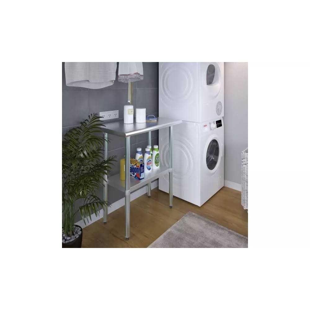 Amgood Stainless Steel Work Table Open Base NSF Kitchen Island Food Prep - Cheap Fitting