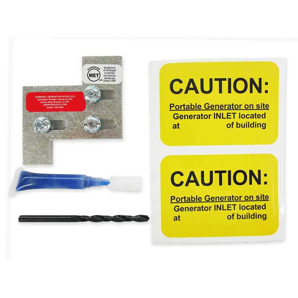 GenInterlock GE-200A Generator Interlock Kit Breaker Panel 150/200 Amp Panels General Electric GE - Cheap Fitting