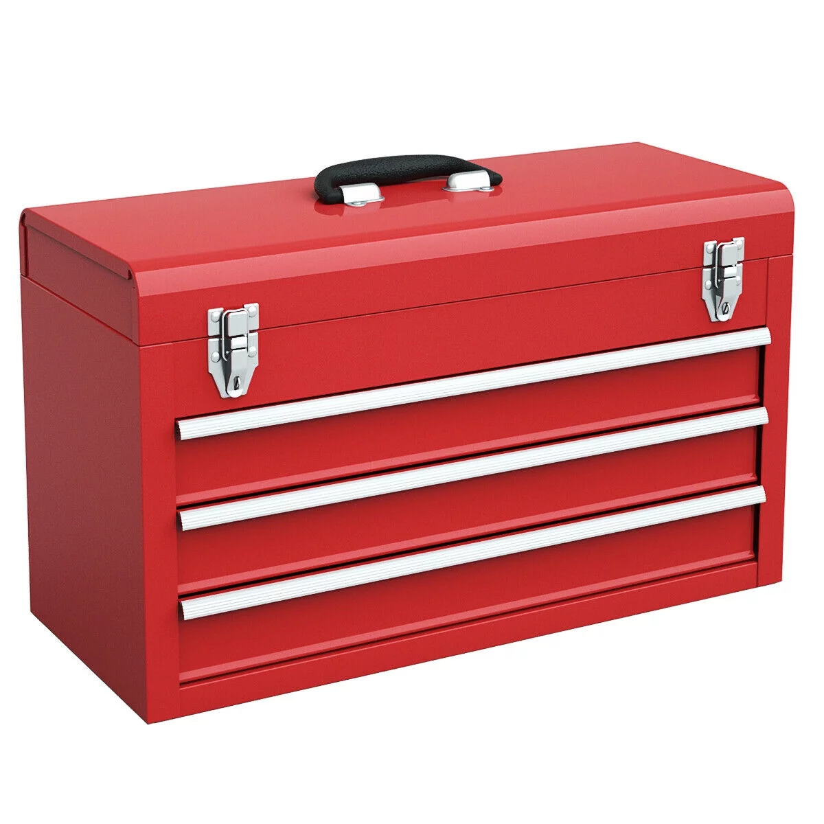 Costway Portable Tool Chest Box Storage Cabinet Garage Mechanic Organizer 3 Drawers Red - Cheap Fitting