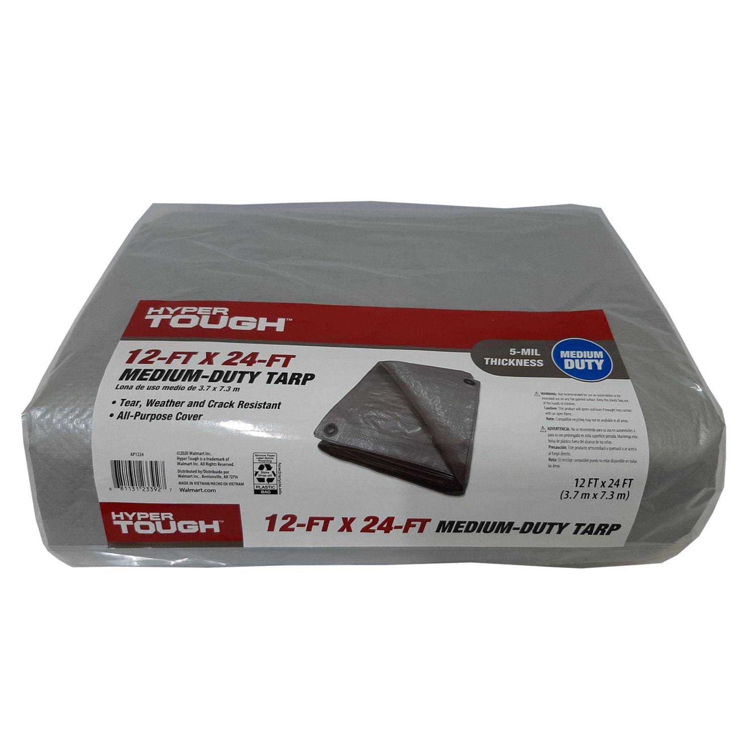 Hyper Tough 12′ x 24′ Medium Duty Polyethylene Tarp - Cheap Fitting