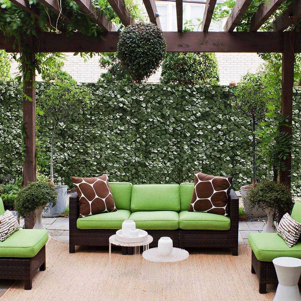 Ejoy 59 in. x 118 in. Artificial Ivy Hedge Privacy Fence Screen - Cheap Fitting