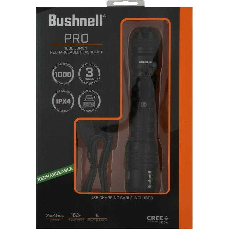 Bushnell PRO 1000 Lumen Rechargeable Flashlight - Cheap Fitting