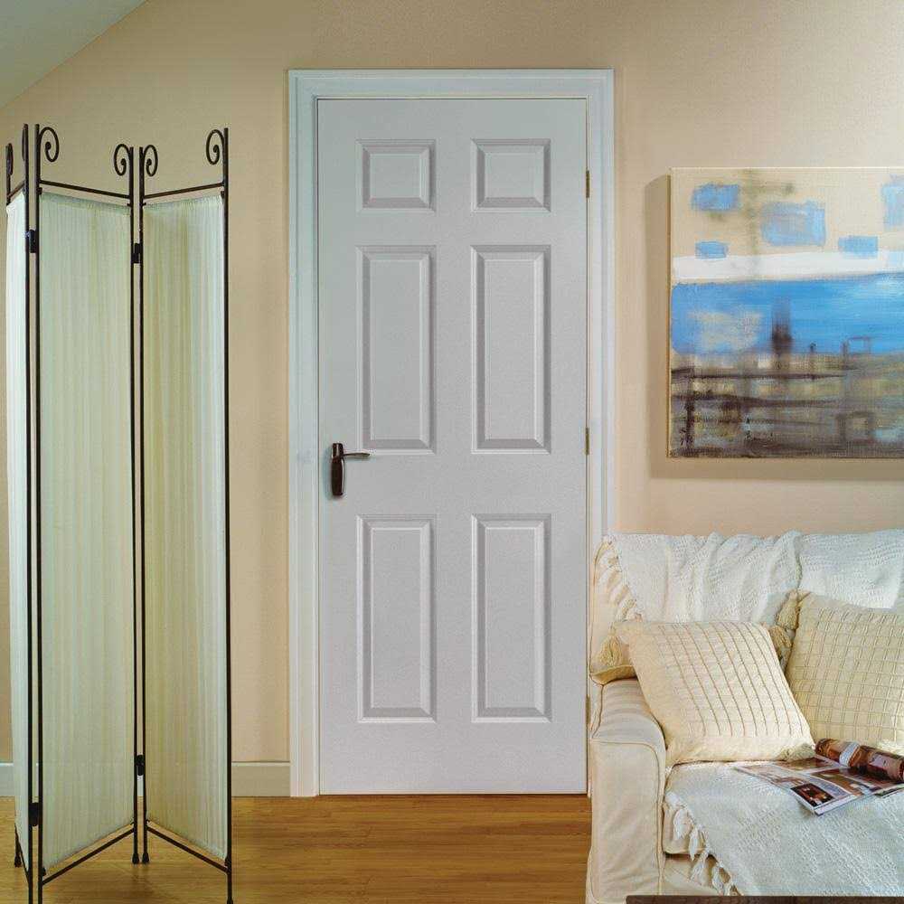Masonite 30 in. x 80 in. Solidoor Smooth 6-Panel Solid Core Primed Composite Interior Door Slab - Cheap Fitting