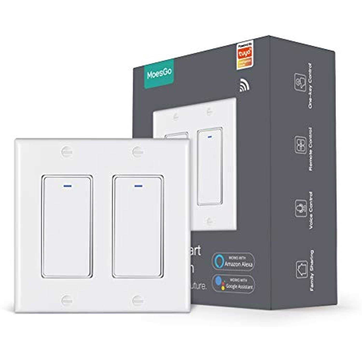 MoesGo WiFi Wall Push Button Smart Light Switch,Multi-Control - Cheap Fitting