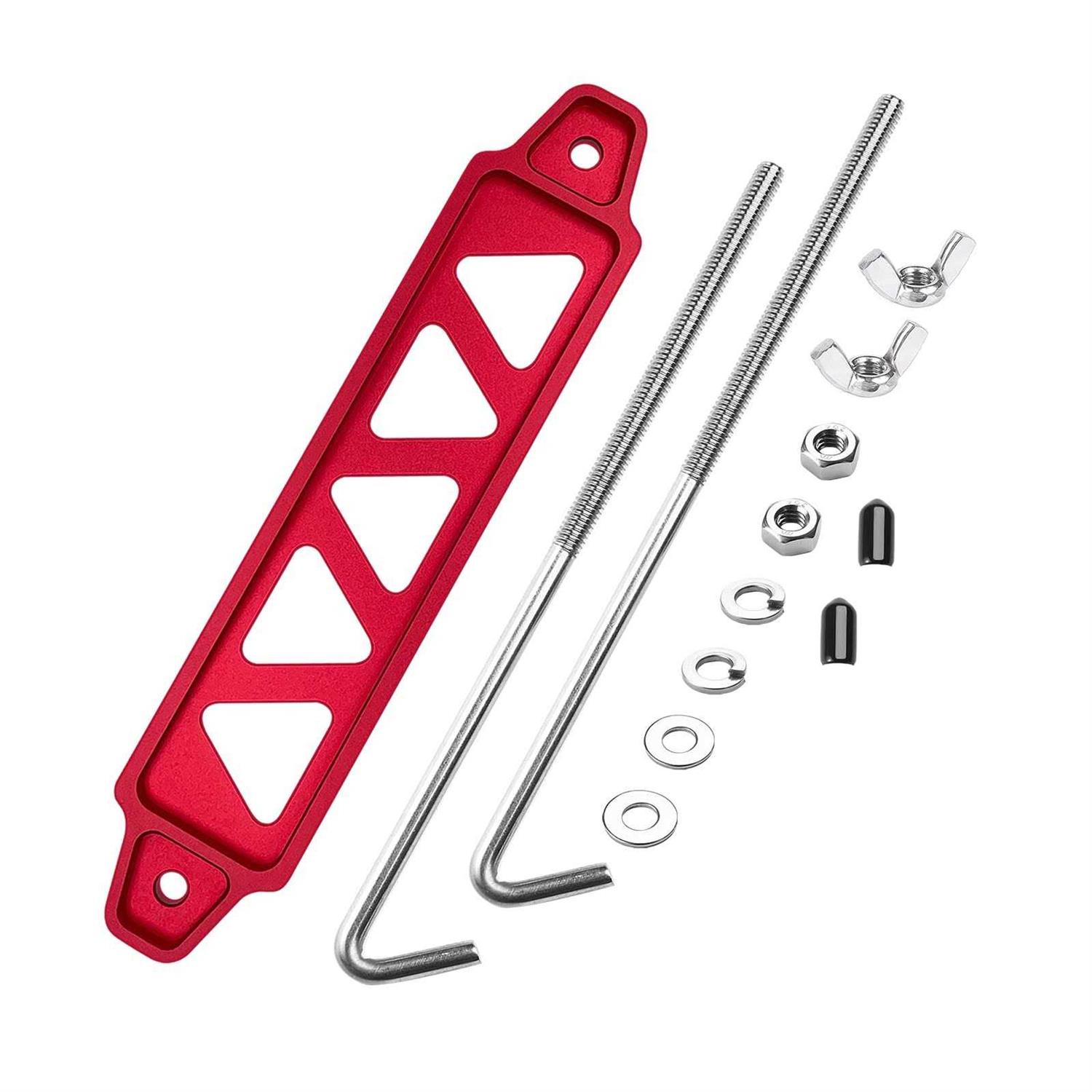 Aronova Battery Hold Down Sets,With Billet Aluminum Battery Tie Down Bracket And 18-8 Stainless Steel J Bolts - Cheap Fitting