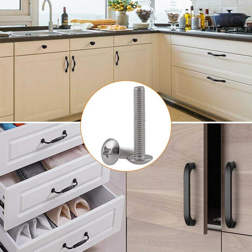 Adiyer 40-Pack Metric M4 x Machine Screws for Cabinet Drawer Knob Pull Handle - Cheap Fitting