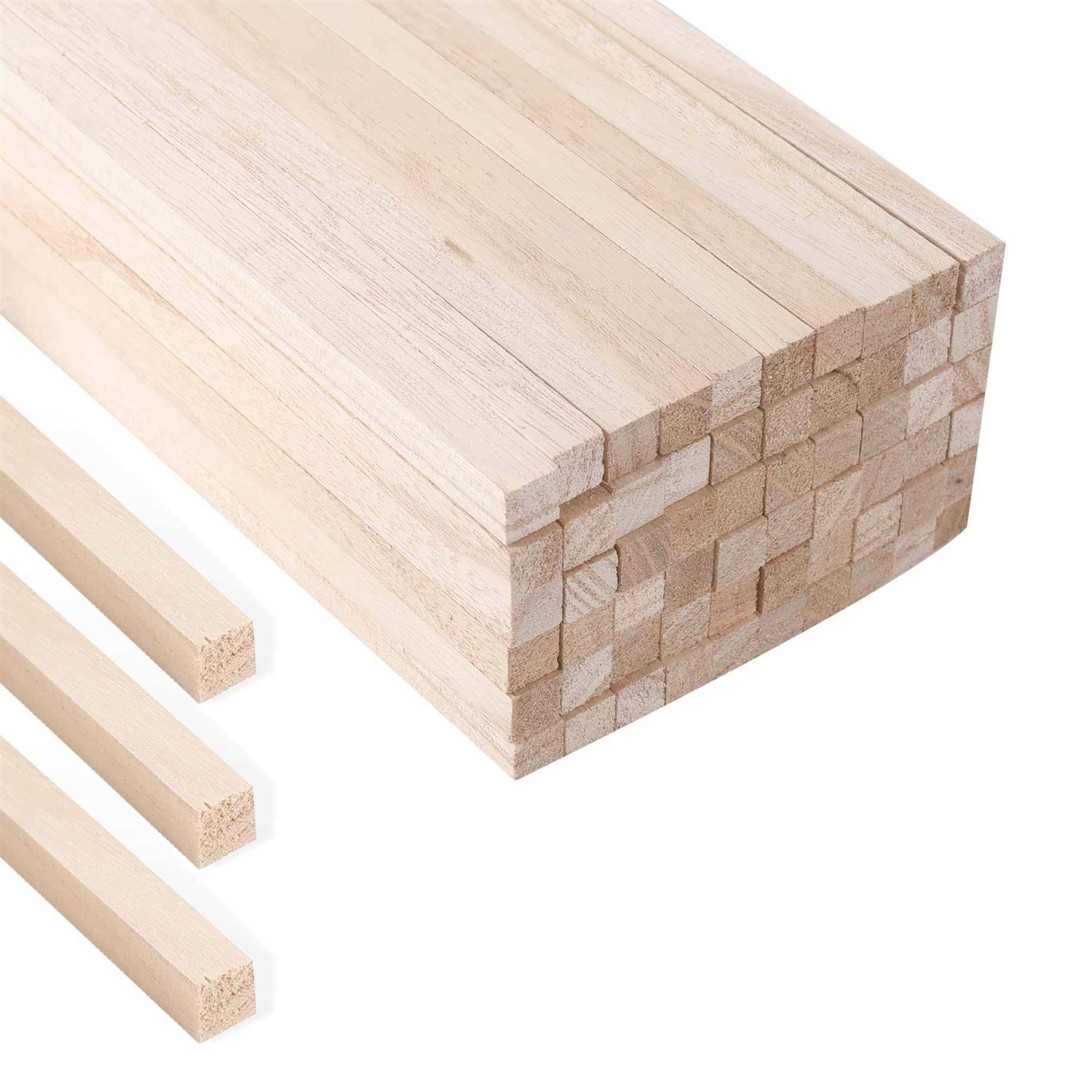 12” x Square Wood Dowel Rods Hardwood Square Sticks for DIY Projects - Cheap Fitting