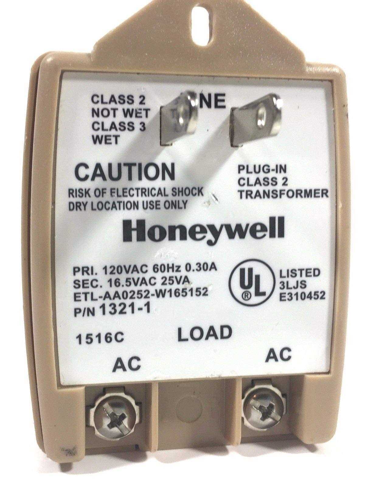 Honeywell Intrusion 1321-1 Transformer 16.5VAC 25VA - Cheap Fitting