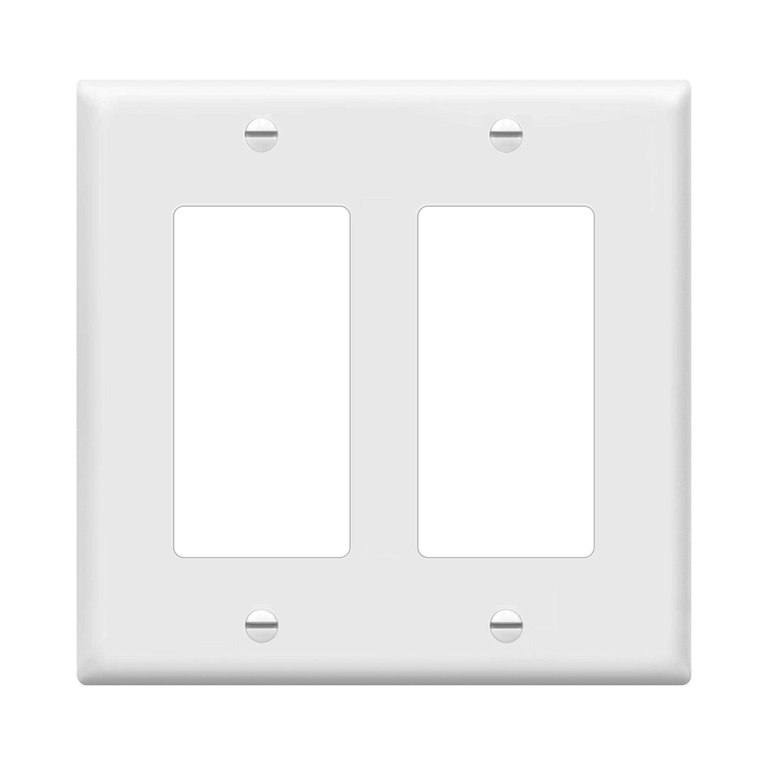 Enerlites 2-Gang Decorator/GFCI Outlet Wall Plate - Cheap Fitting