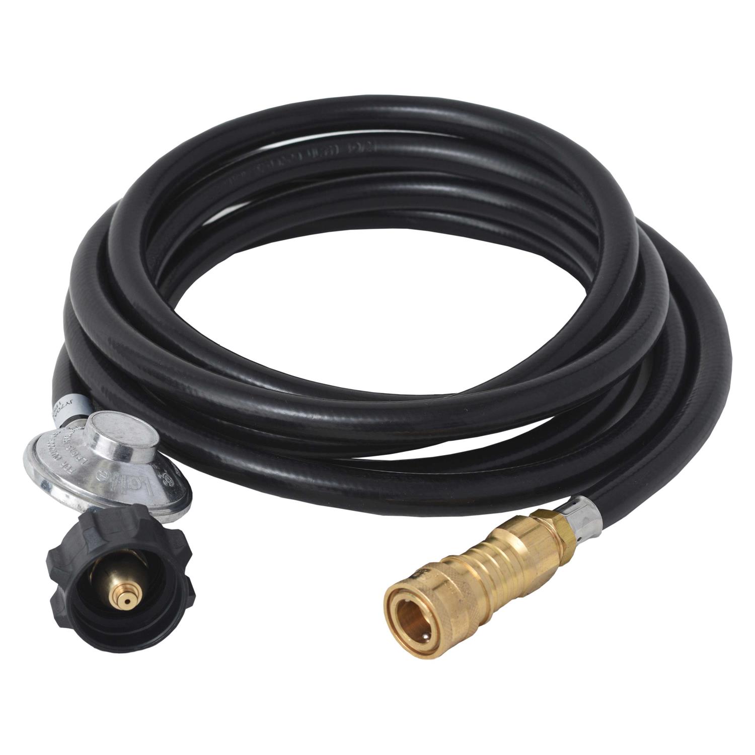 Flame King 12 ft. LP Regulator Hose with 3/8 in. Quick Connect for Heater - Cheap Fitting