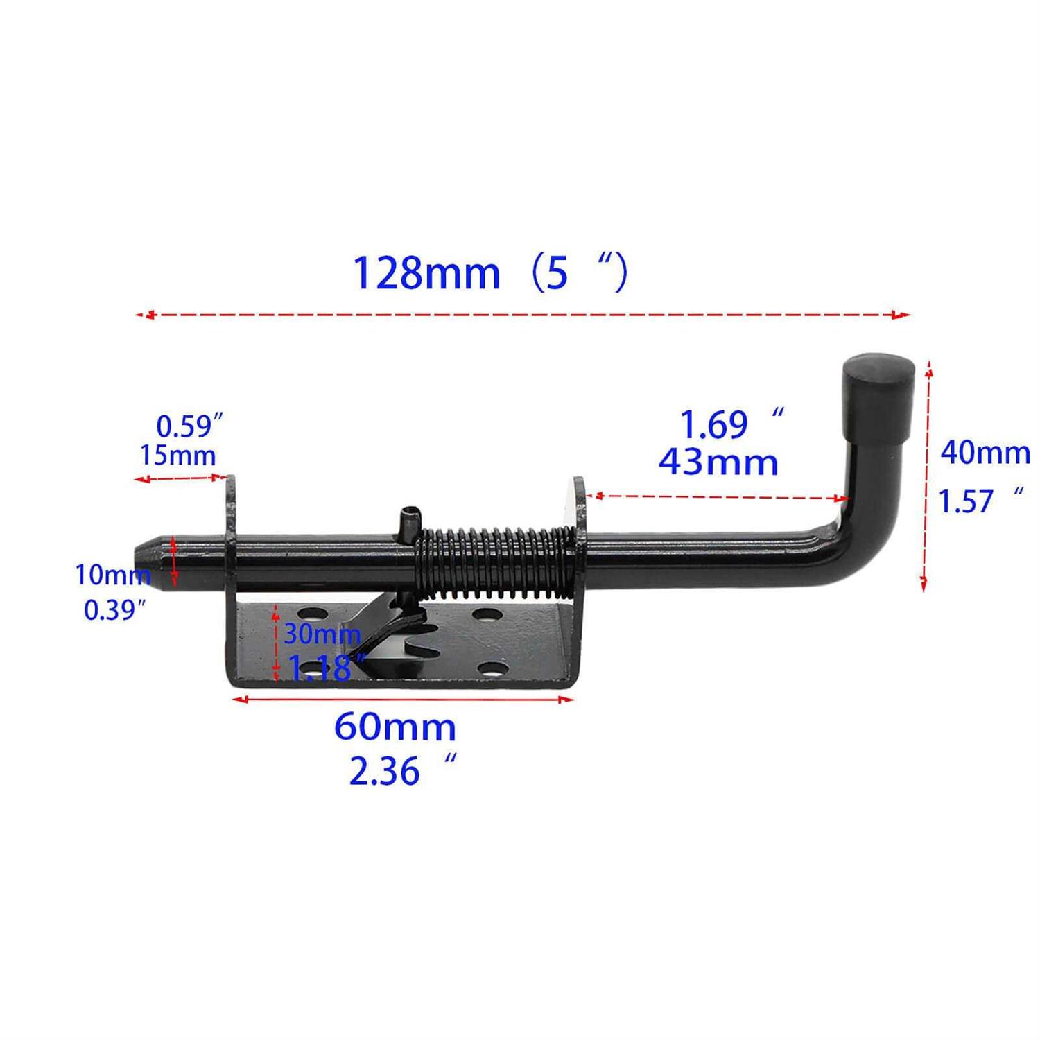 5 Inch Spring Loaded Latch Bolt Heavy Duty Spring Loaded Latch Pin Door Lock,1/2 Pin Shed - Cheap Fitting
