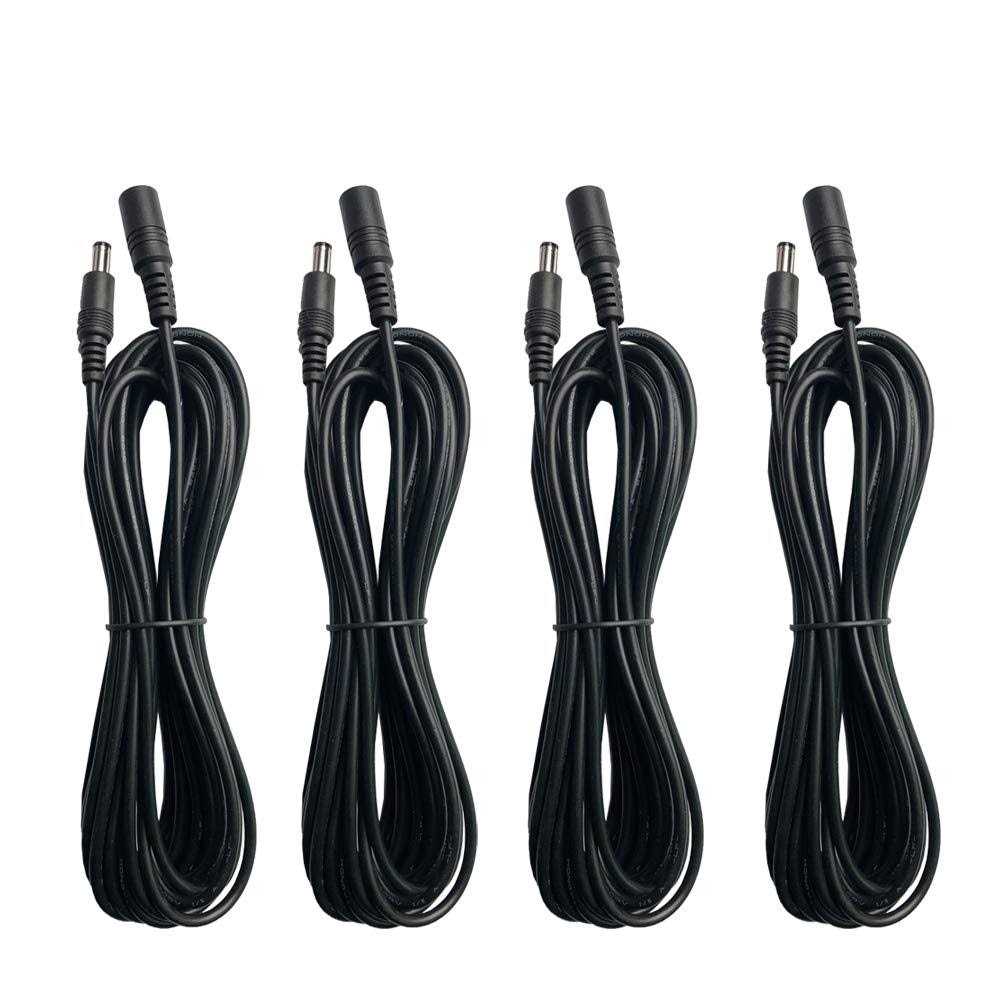 Power Extension Cord 4Pack 10ft DC 12V Power Supply Adapter Extension Cable 2.1mm × 5.5mm Plug for IP Security Cameras - Cheap Fitting