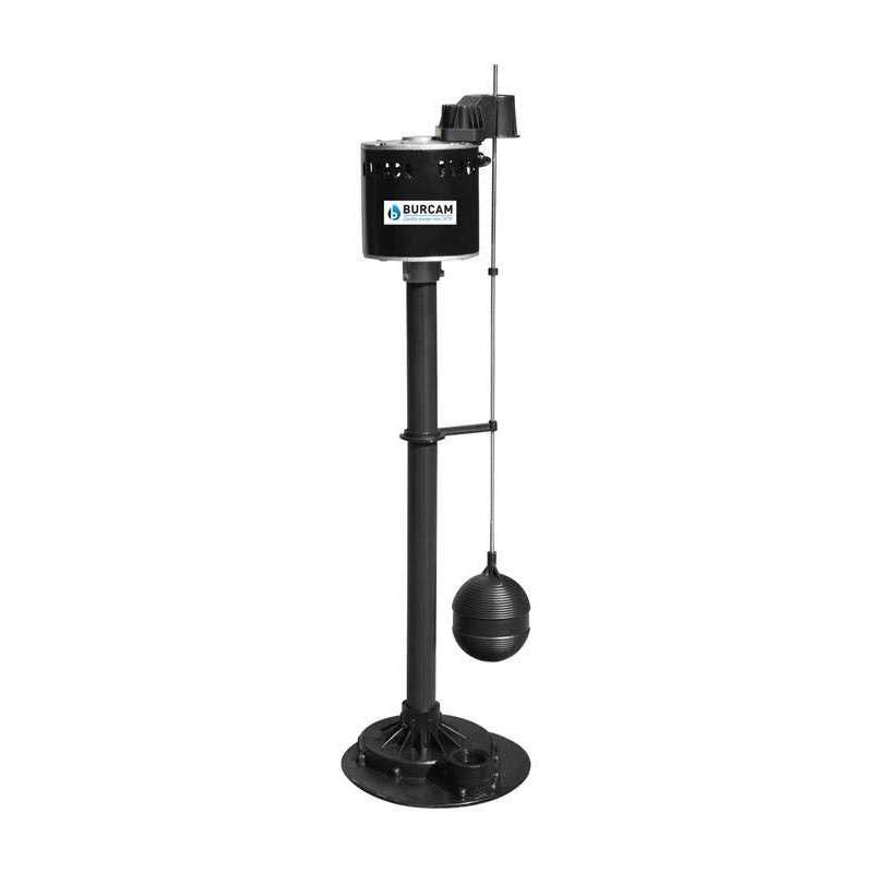 Burcam 1/3 HP 3000 GPH Thermoplastic Column Sump Pump 300530 - Cheap Fitting