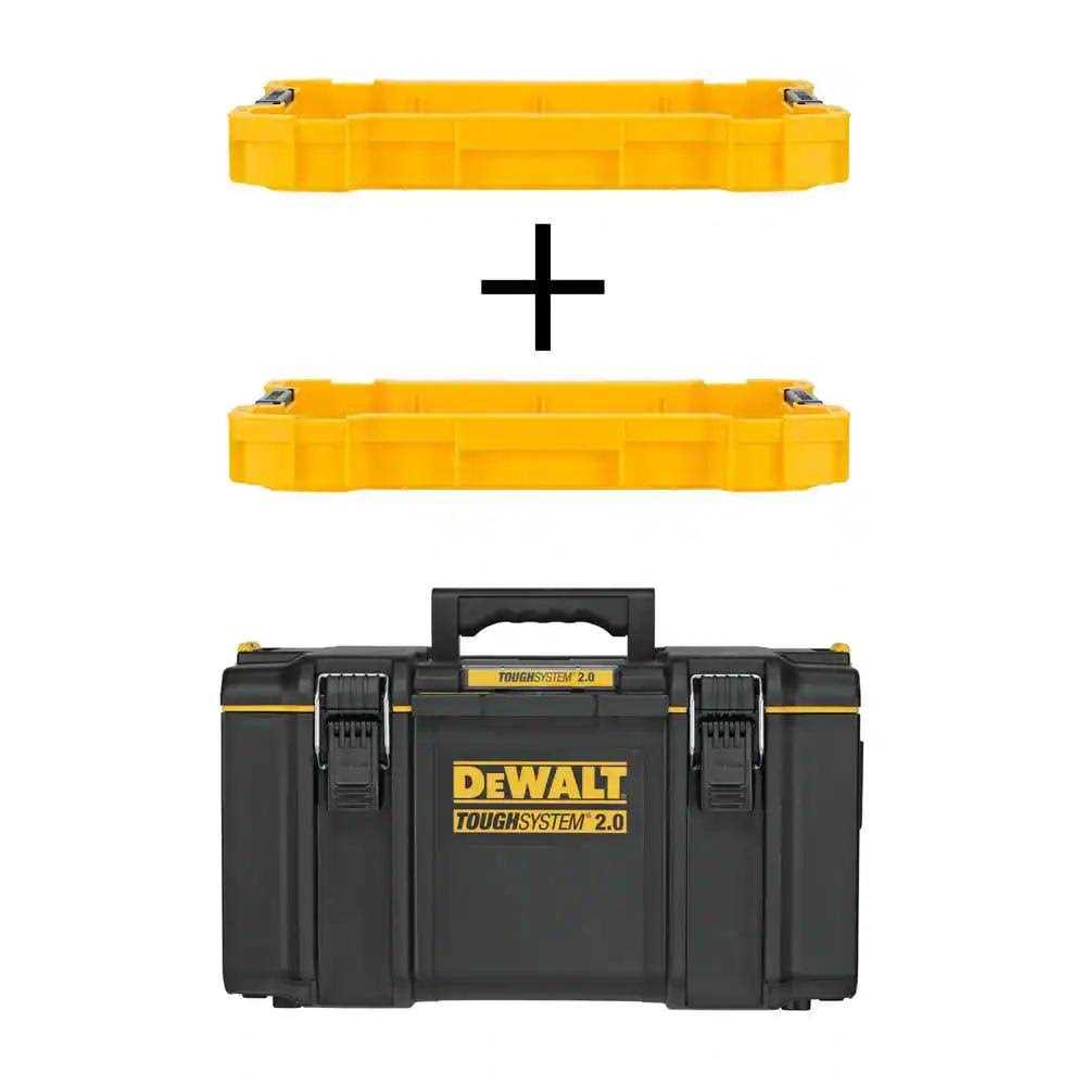 Unbranded TOUGHSYSTEM 2.0 22 in. Shallow Tool Tray and TOUGHSYSTEM 2.0 22 in. Large Tool Box - Cheap Fitting
