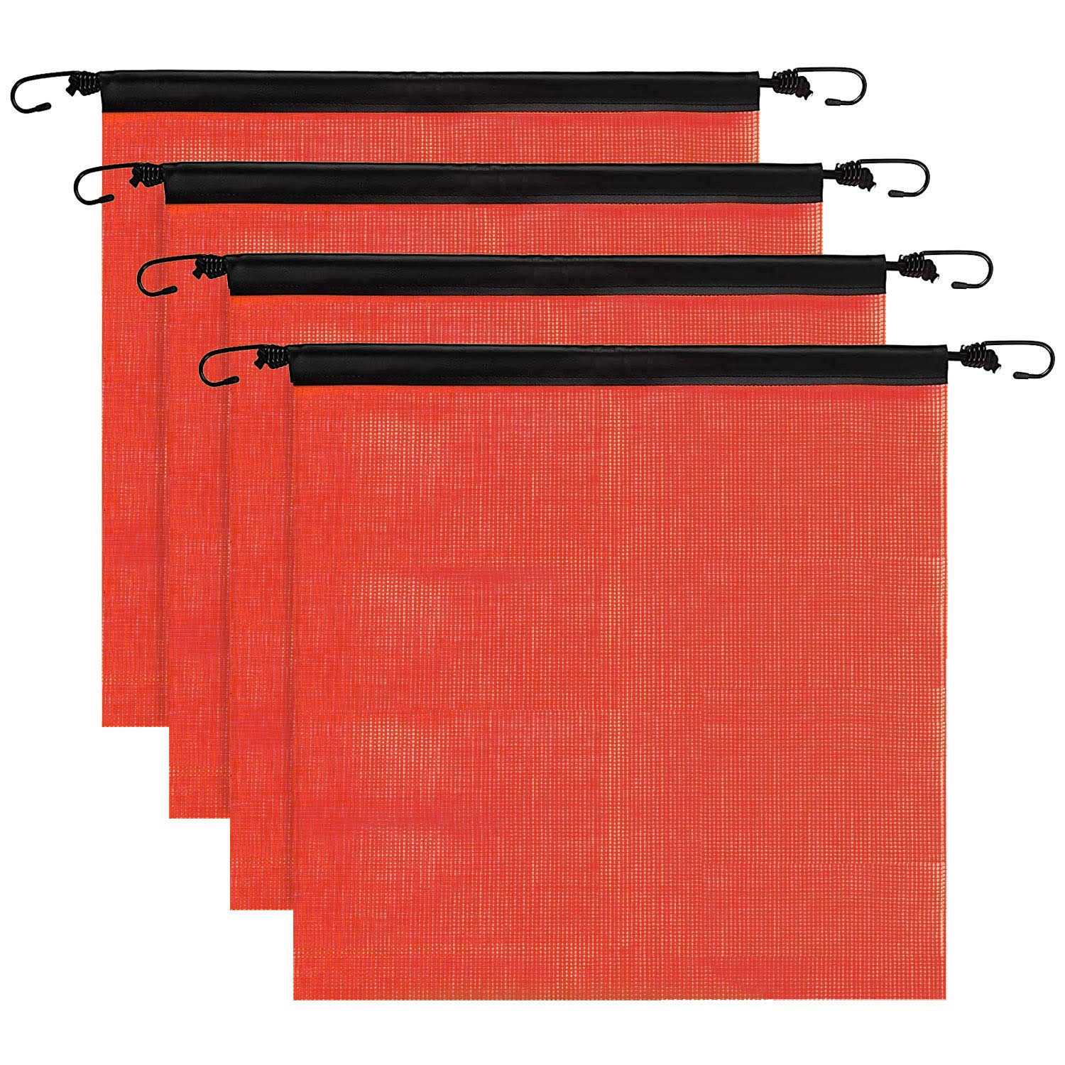 4 pcs Safety Flags for Trucks Warning Flag Safety Flag with Elastic Cord Safety Flag with Bungee Rope - Cheap Fitting