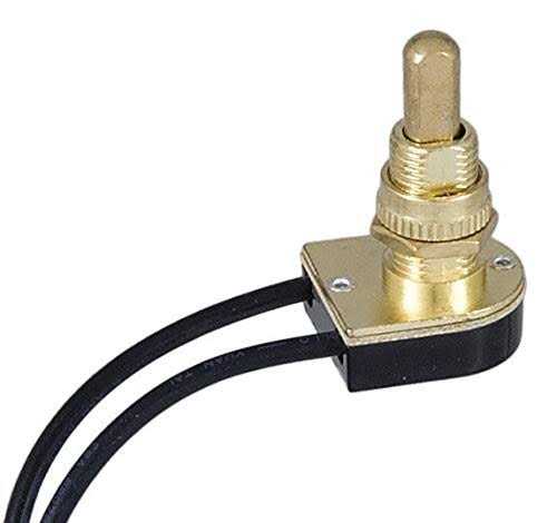 B&p Lamp On-Off Push Canopy Switch with brass plated knob 40407 - Cheap Fitting