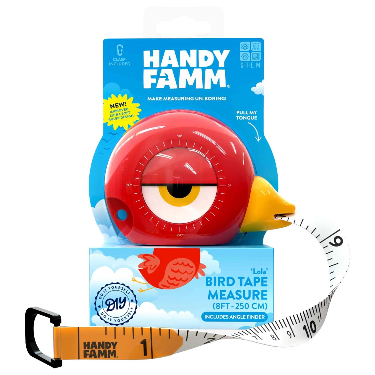 Handy Famm 250cm 8 ft. Metric Bird Kids Tape Measure - Cheap Fitting