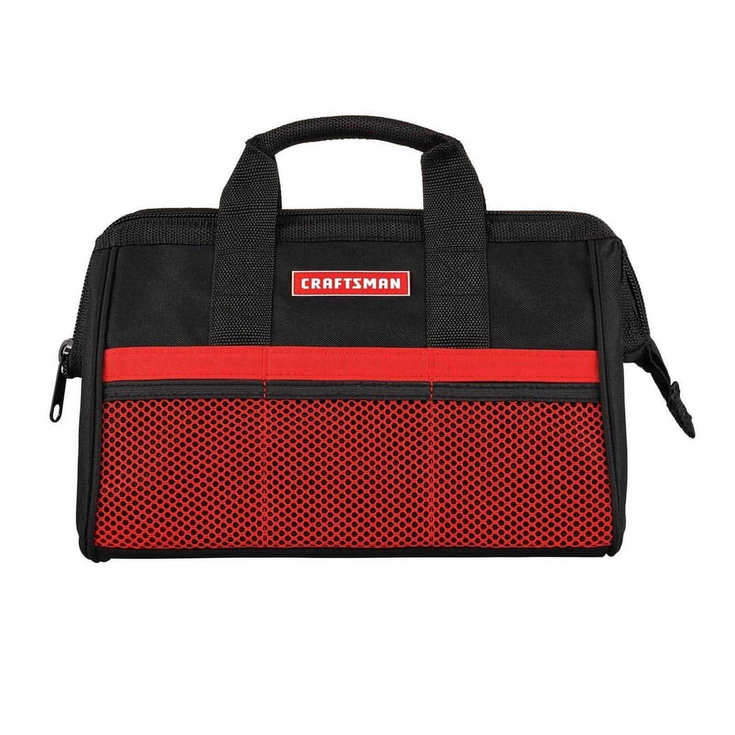 Craftsman 13 in. W Wide Mouth Tool Bag 6 pocket Black - Cheap Fitting