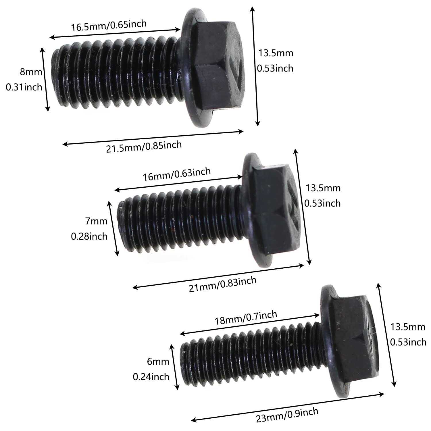 Reverse Thread Screws LUORNG 3PCS Black Metal 6mm 7mm 8mm Thread Reverse Screws for Makita 110/4100NB/NH DCA FF-110 Cutting Machine Left Hand Allen - Cheap Fitting