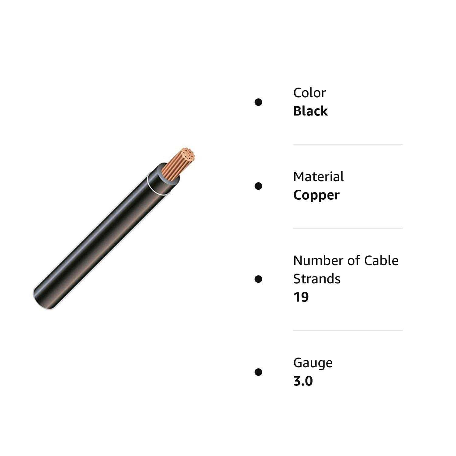 3 AWG 19-Stranded THHN Black Copper Building Wire - Cheap Fitting