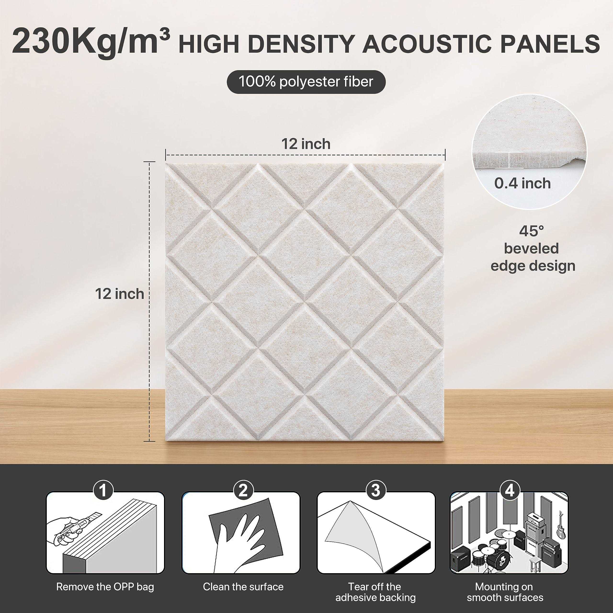 Soundproof Wall Panels Kuchoow 12 Pack Noise Cancelling Wall Panels - Cheap Fitting