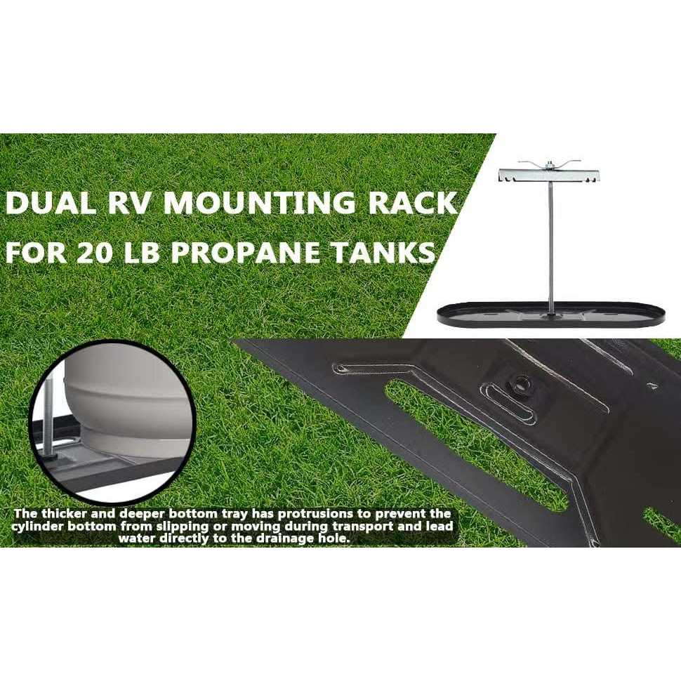 Rvpnr Rv Dual Propane Tank Rack for Camper and Travel Trailer for 20lb Tanks - Cheap Fitting