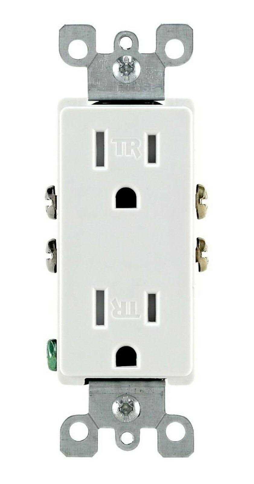 Leviton Decora Tamper Resistant Duplex Outlet White - Cheap Fitting