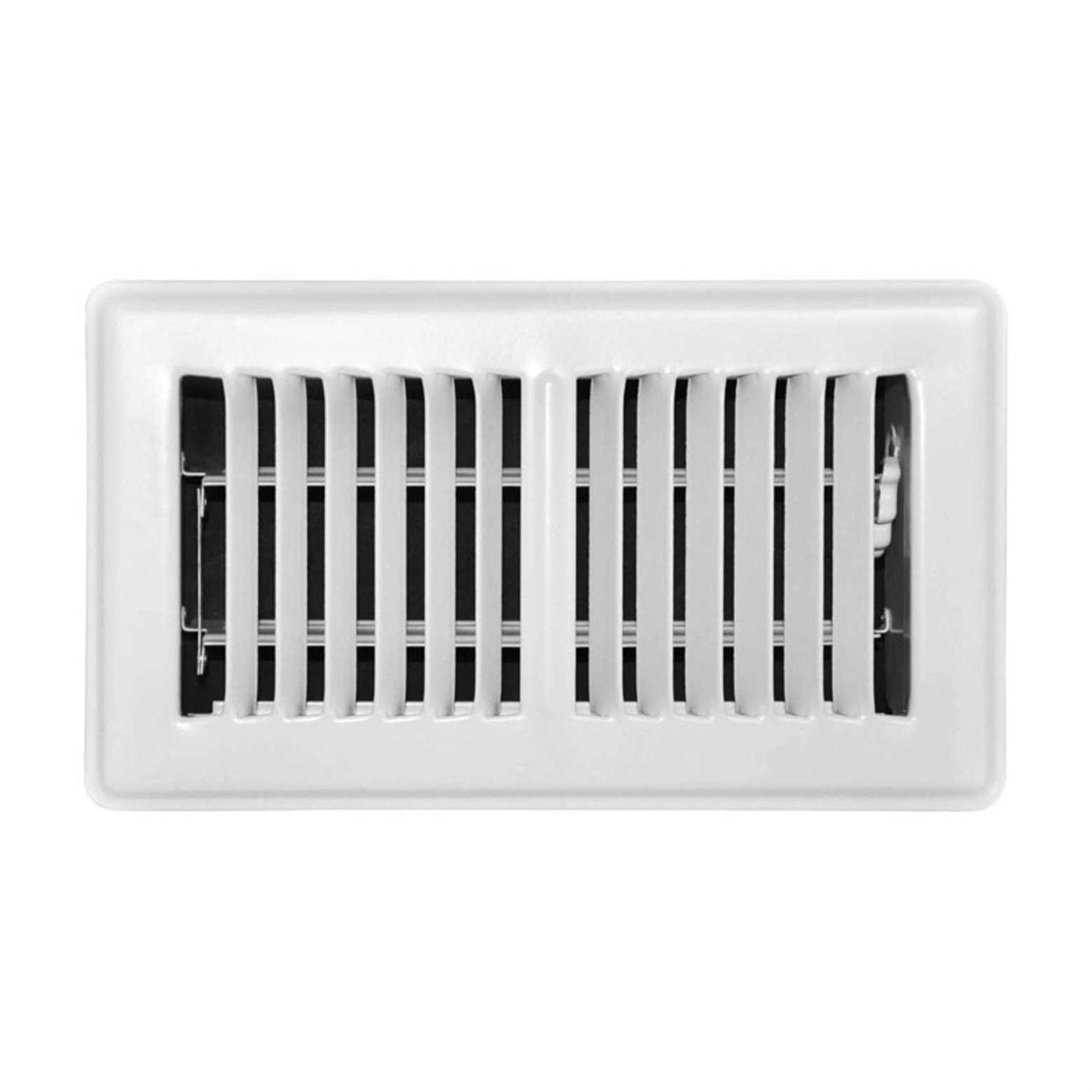 Tru Aire 4 in. H x White Floor Register Steel - Cheap Fitting