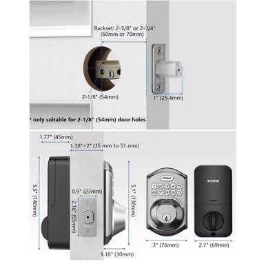 TEEHO TE002 Fingerprint Door Lock Keyless Entry Door Lock with Keypad - Cheap Fitting