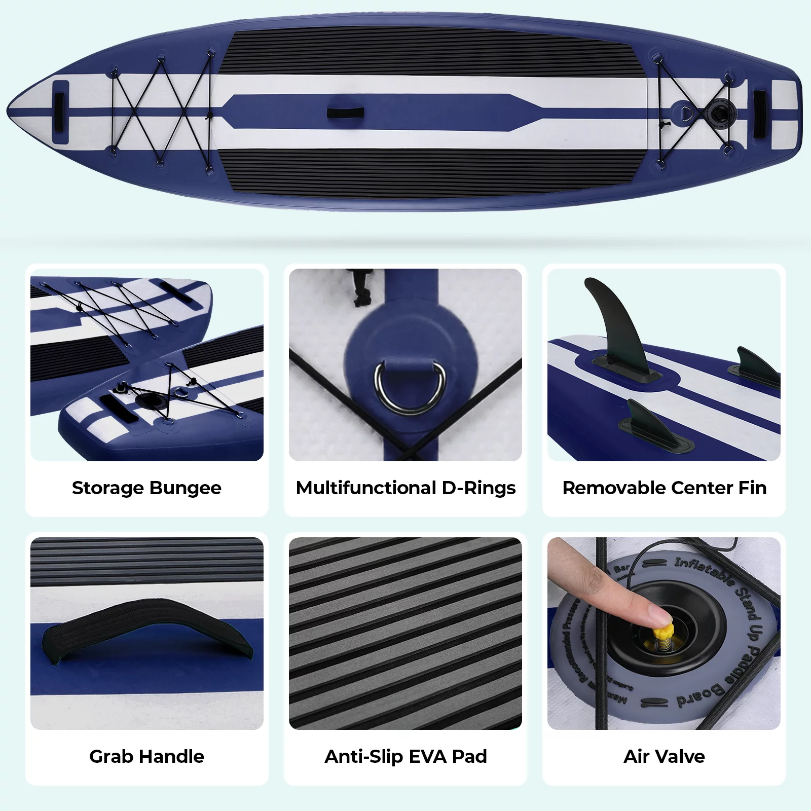 Arlopu 11FT Stand Up Paddle Board Inflatable with Premium SUP Accessories & Backpack, Non-Slip Deck, Waterproof Bag, Leash, Paddle and Hand Pump - Cheap Fitting