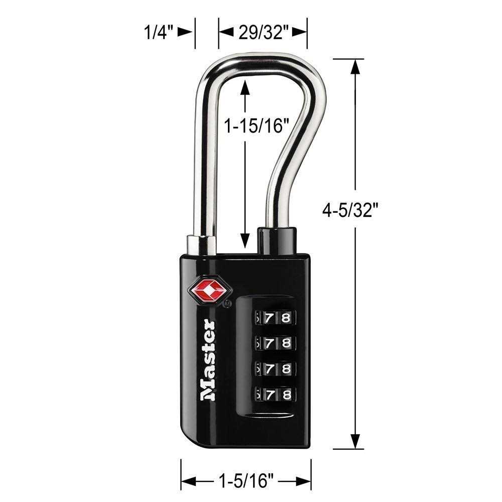 Master Lock Padlock Set Your Own Combination TSA Accepted Luggage Lock 4696T - Cheap Fitting