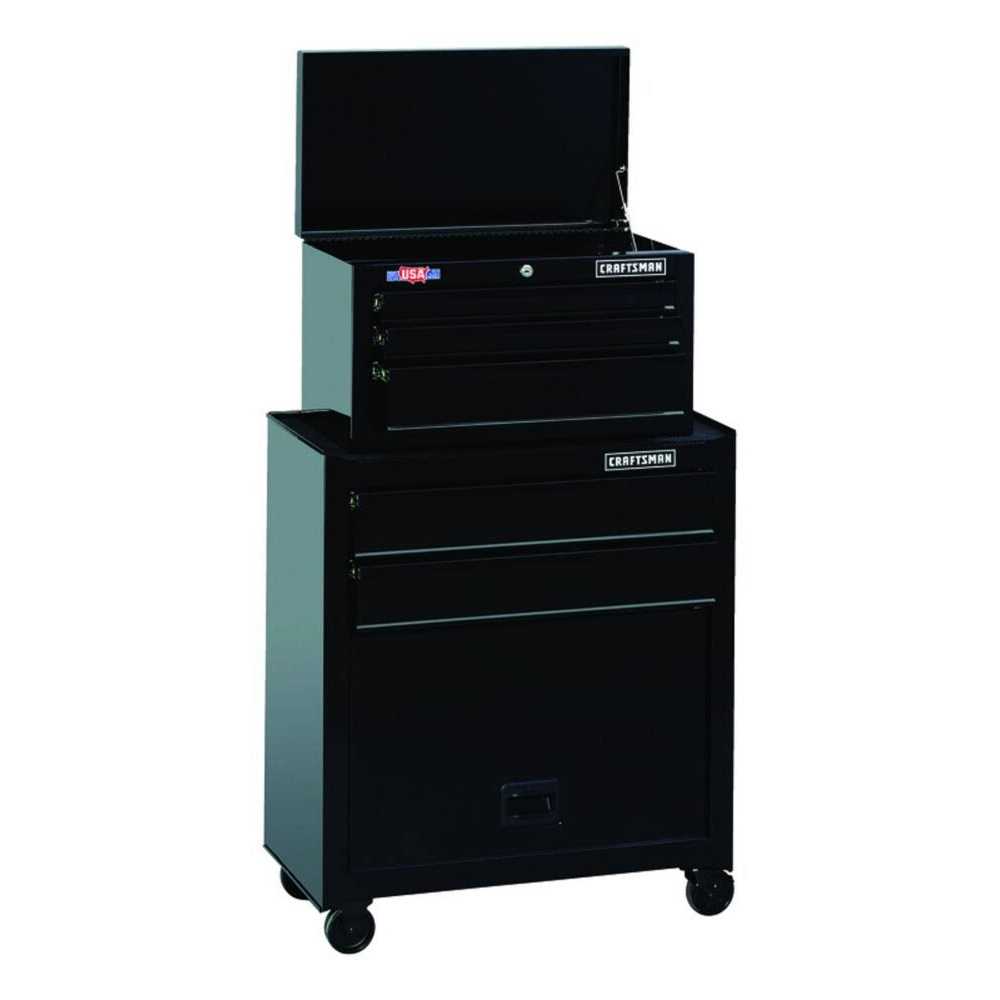 Craftsman 1000 Series 26.5-in W x 44.25-in H 5 Ball-Bearing Steel Tool Chest Combo - Cheap Fitting