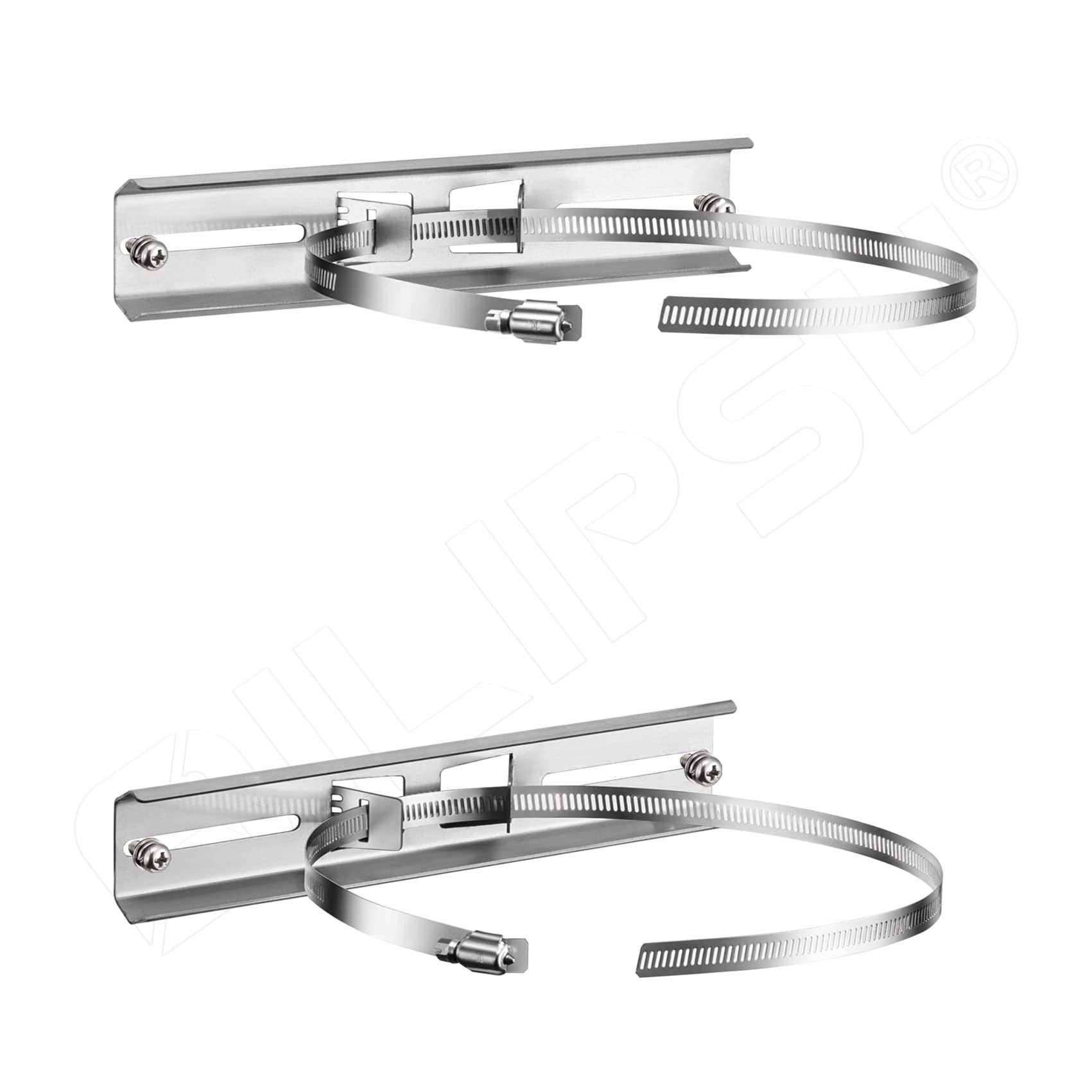 QILIPSU Pole Mounting Kits 304 Stainless Brackets with Adjustable 50-200mm Clamp for Outdoor Waterproof Junction Box - Cheap Fitting