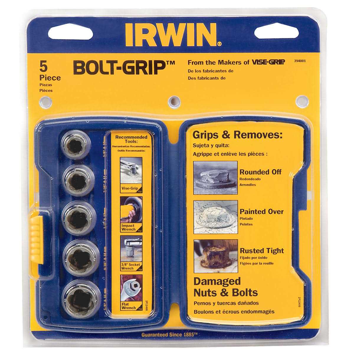 Irwin Bolt-Grip Bolt Extractor Base Set 5 394001 - Cheap Fitting