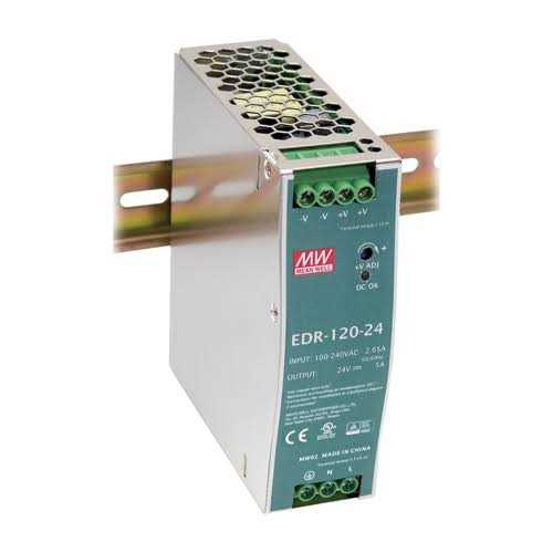 Mean Well EDR-120-12 Single Output Din Rail Power Supply 12V 10 Amp 120W - Cheap Fitting
