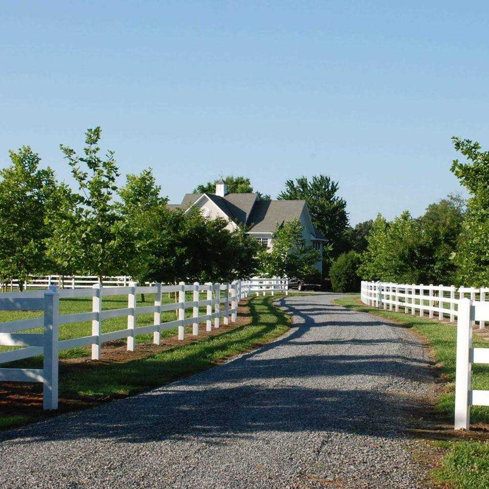 Weatherables 4 ft. H x 8 ft. W 3-Rail Vinyl Fence Panel EZ Pack - Cheap Fitting