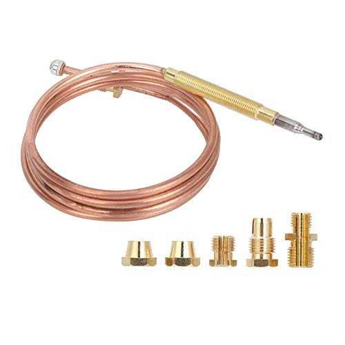 Yanmis Thermocouple Universal Thermocouple Fireplace Gas Stove Replacement Kit Adaptors - Cheap Fitting