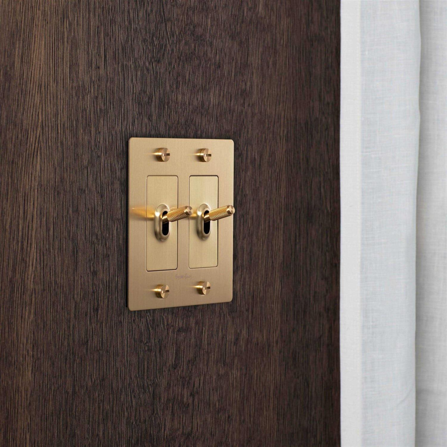 Buster + Punch 2 Gang Toggle Switch Complete NTG - Cheap Fitting