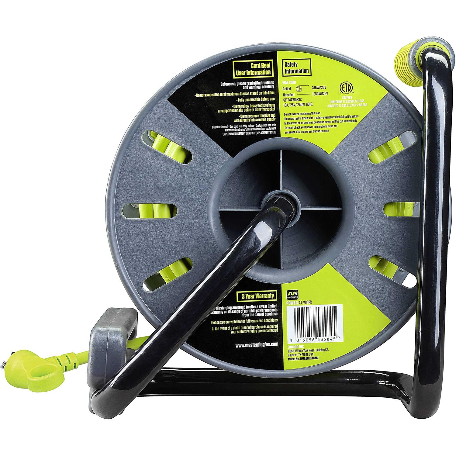 Masterplug 60Ft Extension Cord Reel - Cheap Fitting