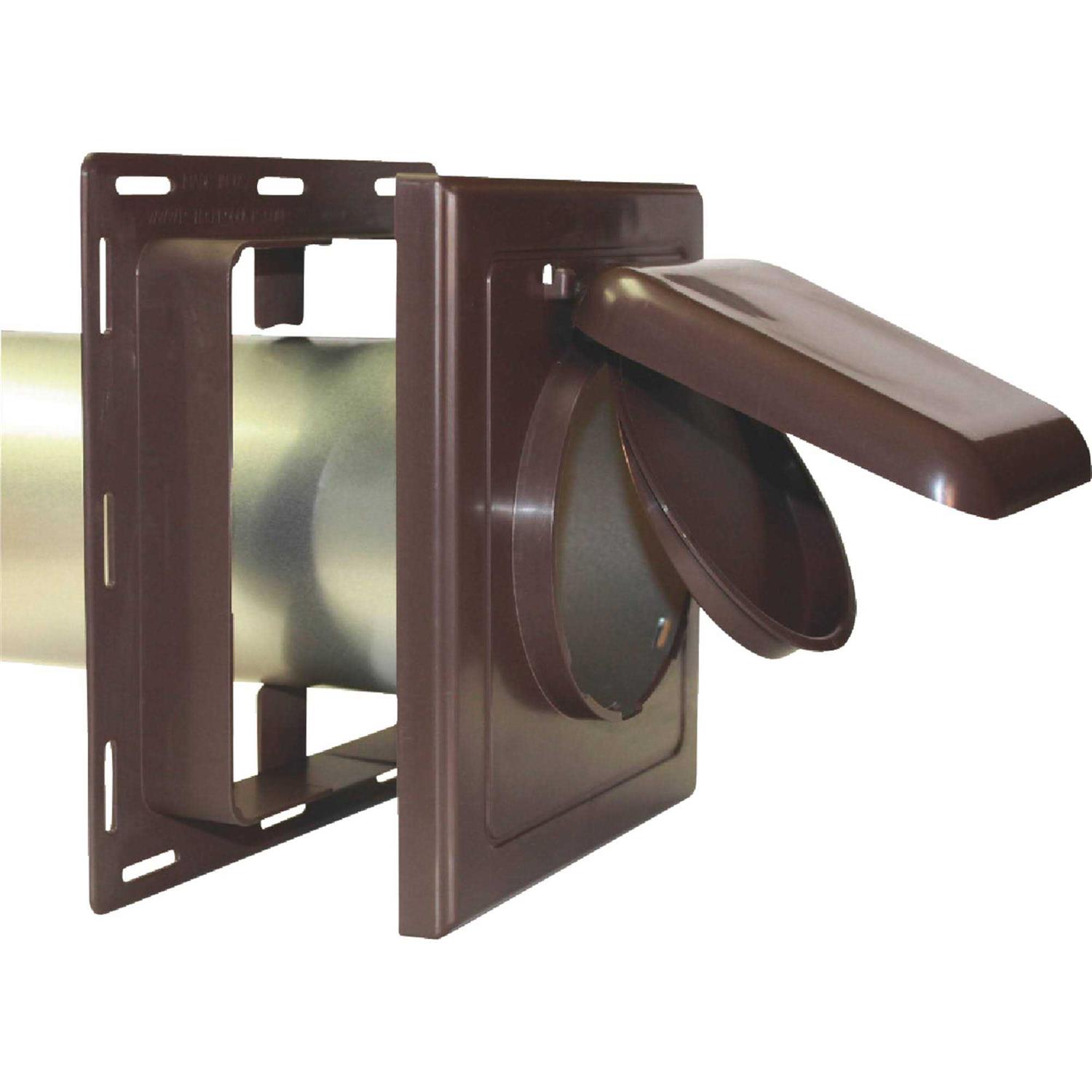 No-Pest 4 In. Brown Plastic J-Block Dryer Vent Hood - Cheap Fitting