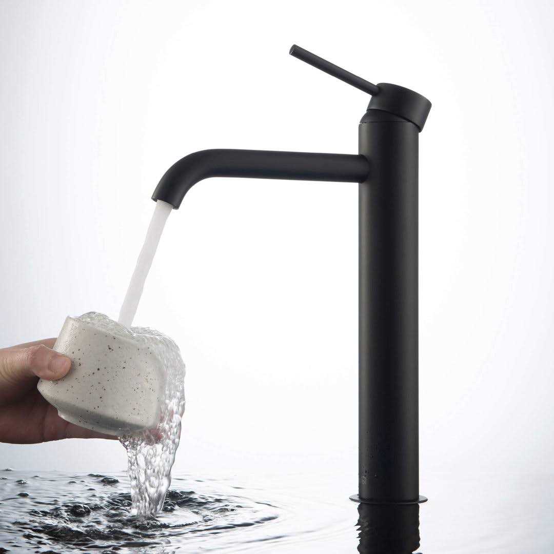 KIBI Circular Single Handle Solid Brass Bathroom Vessel Sink Faucet KBF1009 - Cheap Fitting