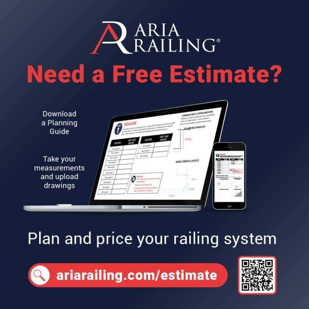 Aria Railing 36 in. x 6 ft Powder Coated Aluminum Preassembled Deck Railing - Cheap Fitting