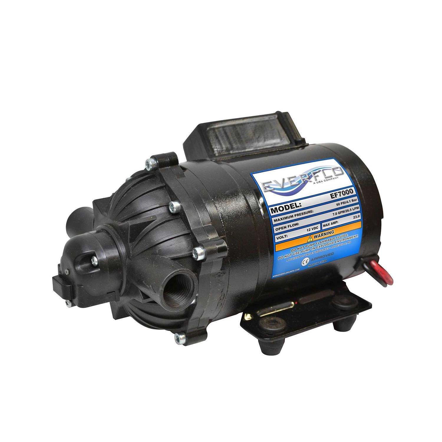 Everflo EF7000-BOX 7.0 GPM 12V Diaphragm Pump - Cheap Fitting